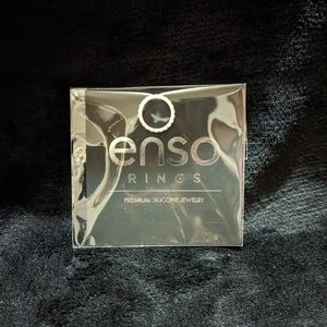 Enso Silicone Ring Braided Stackable White Size 4 NWT